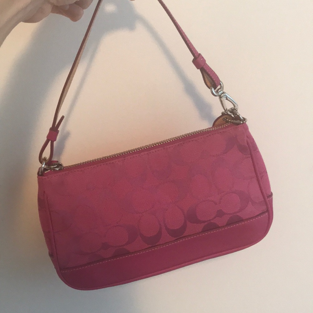 Coach Pink Baguette Purse